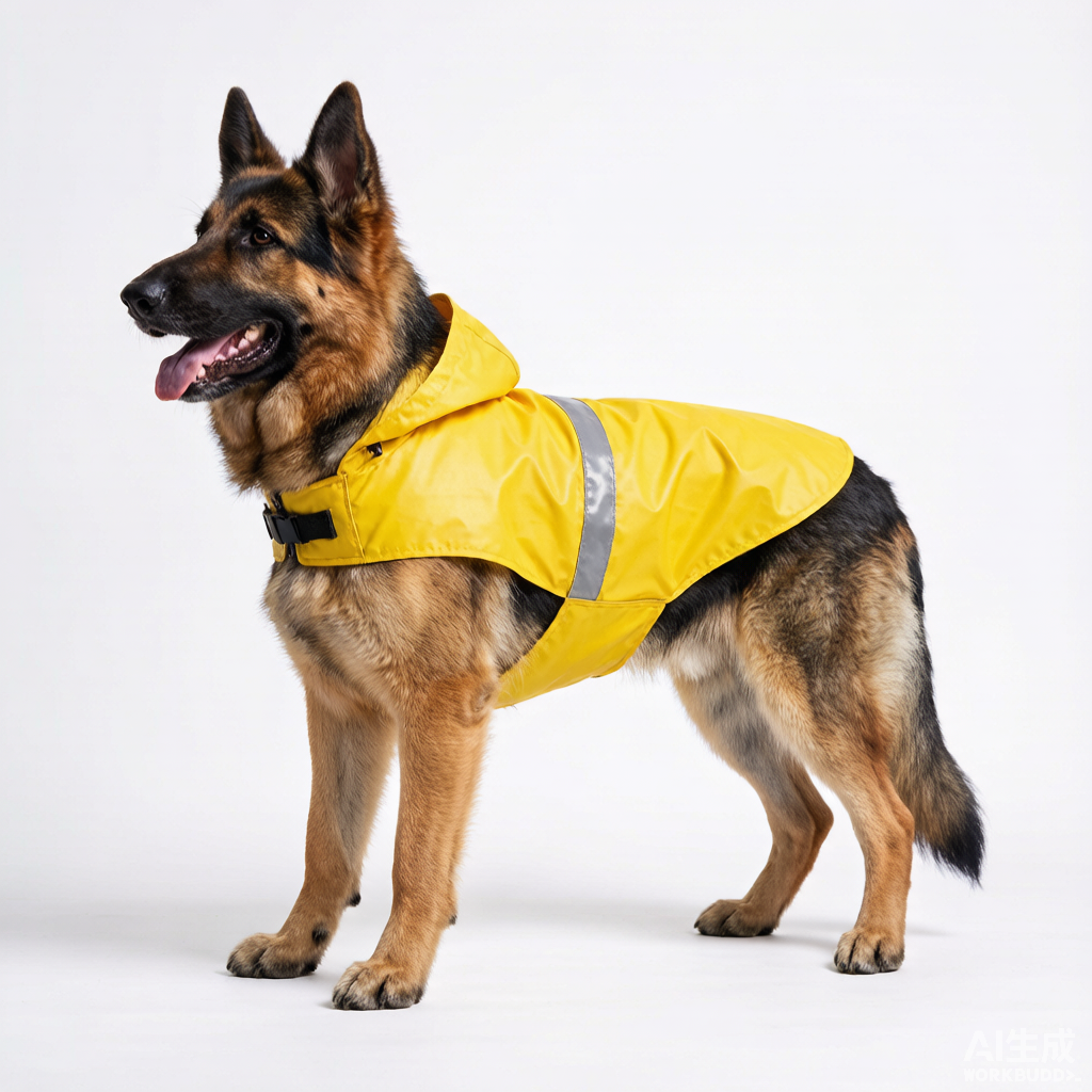 Large Dog Raincoat for German Shepherd – Waterproof Reflective Dog Jacket