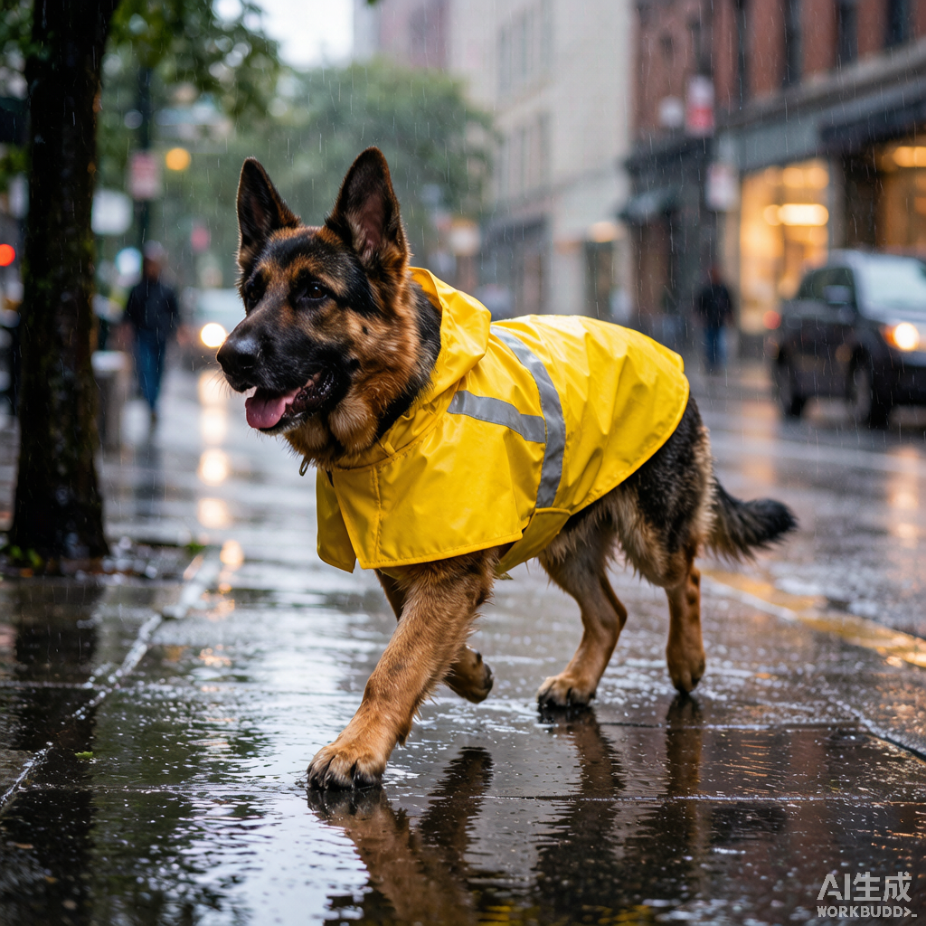 Large Dog Raincoat for German Shepherd – Waterproof Reflective Dog Jacket
