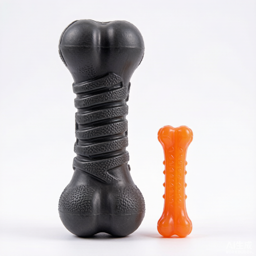 Heavy Duty Chew Toys for Large Dogs – Durable Rubber Bone & Rope Tug Set